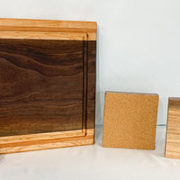 Sugar Skull Cutting Board & Wood Coaster Set