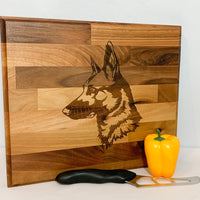 Custom German Shepherd Cutting Board