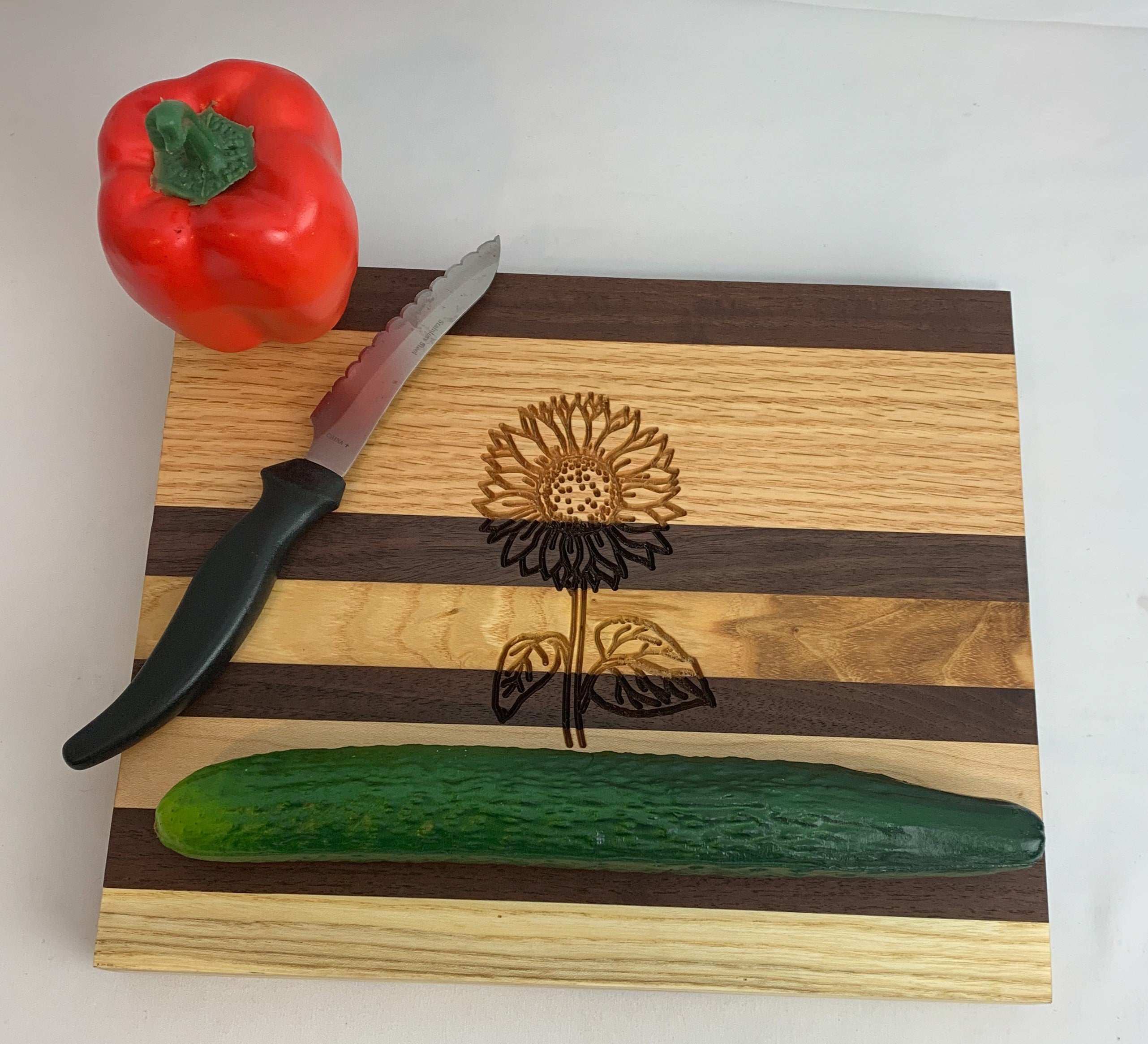 Fueled Rows Customizable Handmade Cutting Board, CB35