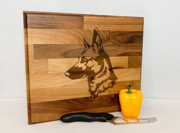 Custom German Shepherd Cutting Board